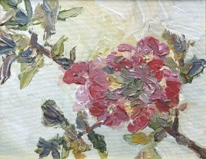 Quince, 8"x10" acrylic on canvas, 2004